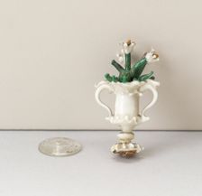 Urn with Flowers, France, 18th century. Creator: Verres de Nevers