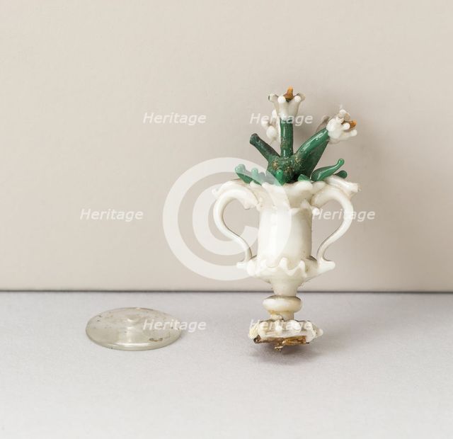 Urn with Flowers, France, 18th century. Creator: Verres de Nevers.
