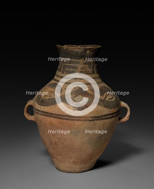 Urn with Lug Handles, c. 1300-1000 BC. Creator: Unknown.