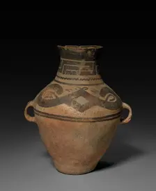 Urn with Lug Handles, c. 1300-1000 BC. Creator: Unknown