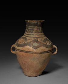 Urn with Lug Handles, c. 1300-1000 BC. Creator: Unknown