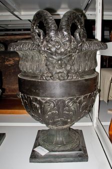 Urn with Satyr Heads, 1700s. Creator: Unknown