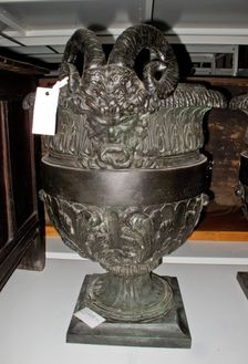 Urn with Satyr Heads, 1700s. Creator: Unknown