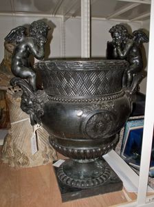 Urn with Putti, 1700s. Creator: Unknown