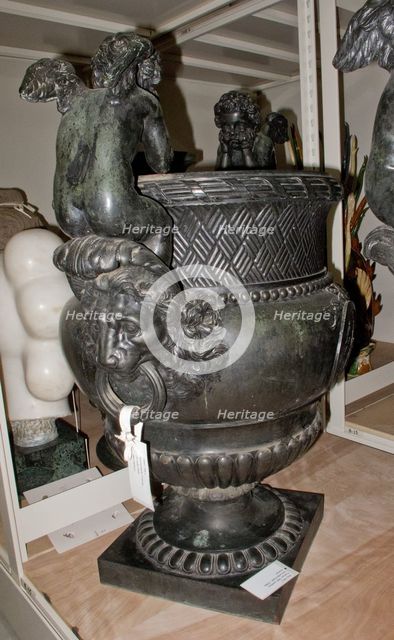 Urn with Putti, 1700s. Creator: Unknown.