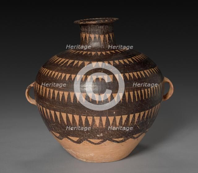 Urn with Triangular Patterns, c. 3300-c. 2000 BC. Creator: Unknown.