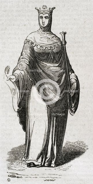 Urraca of Leon, (1081-1126) called the Reckless, 1852. Creator: Tomás Carlos Capuz.