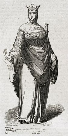Urraca of Leon, (1081-1126) called the Reckless, 1852. Creator: Tomás Carlos Capuz