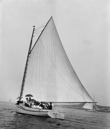Ursula, a Newport catboat, 1895. Creator: John S Johnston