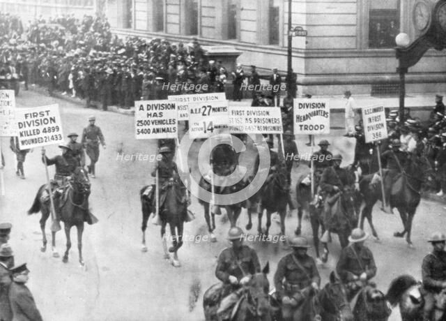 US 1st Army in the Victory Parade, New York, USA, 10 September 1919. Artist: Unknown
