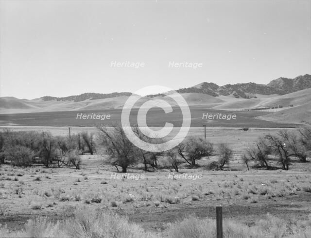 U.S. 99, on ridge over Tehachapi Mountains, 1939. Creator: Dorothea Lange.