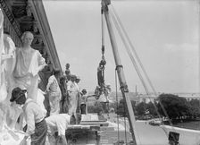 U.S. Capitol - Pediment On House Front; Sculpture By Paul Bartlett, 1916. Creator: Harris & Ewing