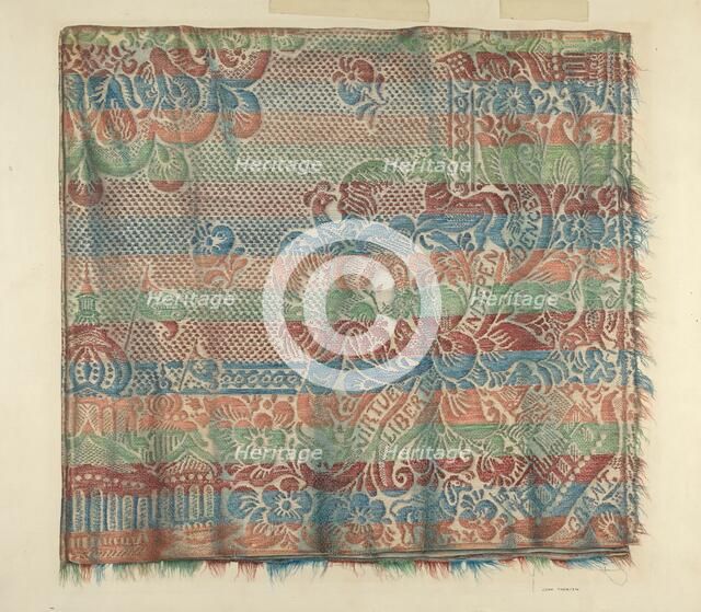 U.S. Grant Coverlet, 1939. Creator: John Thorsen.