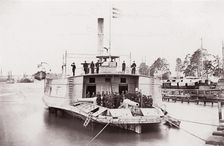 U.S. Gunboat "Commodore Perry" on Pamunkey River, 1861-65. Creator: Tim O'Sullivan