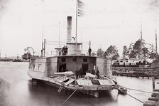 U.S. Gunboat "Commodore Perry" on Pamunkey River, 1861-65. Creator: Tim O'Sullivan