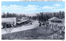 US Highway 66, Main Street of America, through Waynesville, Missouri, USA, 1931