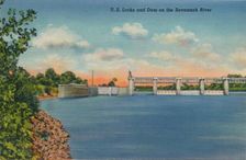 US Locks and Dam on the Savannah River, 1943