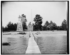 U.S. life boat station, Pointe aux Barques, between 1890 and 1901. Creator: Unknown