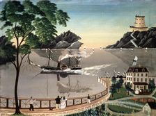 US Mail Boat 1870. Artist: Leila Bauman