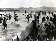 US Marines landing in Tokyo Bay, Japan, 30 August 1945