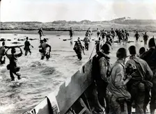 US Marines landing in Tokyo Bay, Japan, 30 August 1945. Creator: Unknown