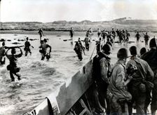 US Marines landing in Tokyo Bay, Japan, 30 August 1945. Creator: Unknown