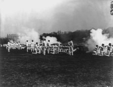 U.S. Naval Academy, Annapolis: artillery drill, (1902?). Creator: Frances Benjamin Johnston