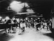 U.S. Naval Academy, Annapolis: mechanical drawing, (1902?). Creator: Frances Benjamin Johnston