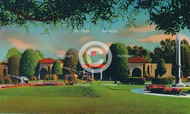 'U.S. Naval Training Station, Administration Building. San Diego, California', c1941. Artist: Unknown.