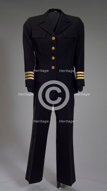 US Navy dress uniform jacket worn by Admiral Michelle Howard, 1999. Creator: Unknown.