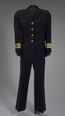 US Navy dress uniform jacket worn by Admiral Michelle Howard, 1999. Creator: Unknown