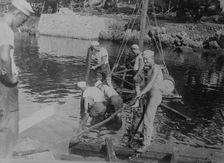 U.S. sailors build targets, between c1915 and c1920. Creator: Bain News Service