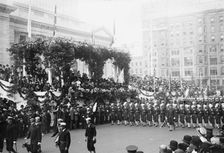 U.S. Sailors in Columbus Day Parade, between c1910 and c1915. Creator: Bain News Service