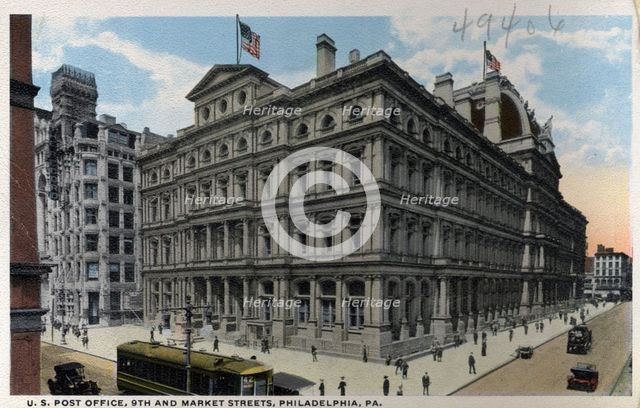 US Post Office, 9th and Market Streets, Philadelphia, Pennsylvania, USA, 1914. Artist: Unknown