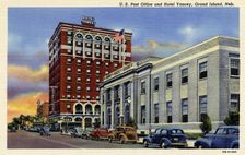 US Post Office and Hotel Yancy, Grand Island, Nebraska, USA, 1940