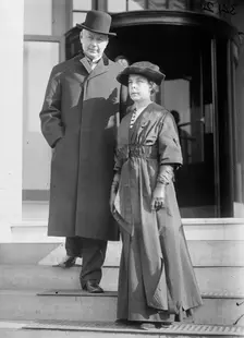 US Postmaster General Albert Sidney Burleson with Mrs. Burleson, 1913. Creator: Harris & Ewing