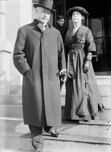 US Postmaster General Albert Sidney Burleson with Mrs. Burleson, 1913. Creator: Harris & Ewing