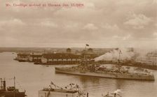 US President, Calvin Coolidge's arrival in Havana for Pan American Conference, 15 Jan 1928