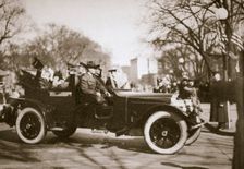 US President Warren G Harding returning from his inauguration, Washington DC, USA, 4th March 1921. Creator: Unknown