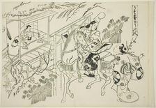 Usuyuki: The Kogo Scene (Usuyuki Kogo no dan), from the series "Famous Scenes from..., c. 1705/06. Creator: Okumura Masanobu