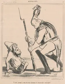 Usant jusqu'a son dernier homme et son dernier mousquet, 19th century. Creator: Honore Daumier