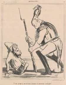 Usant jusqu'a son dernier homme et son dernier mousquet, 19th century. Creator: Honore Daumier