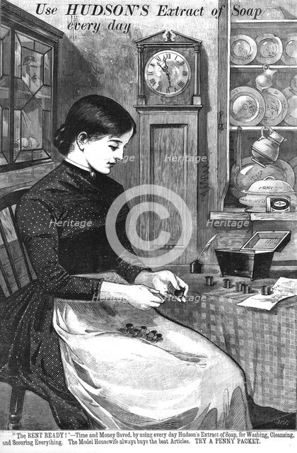 'Use Hudson's extract of soap every day', 1886.  Creator: Unknown.