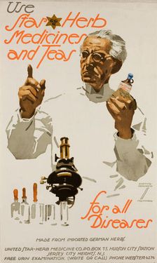 Use Star Herb Medicines and Teas - for all Diseases, ca 1923. Creator: Hohlwein, Ludwig (1874-1949)