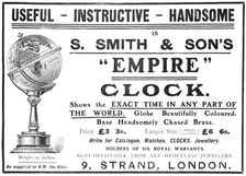 Useful - Instructive - Handsome is S. Smith & Son's "Empire" Clock, 1909. Creator: Unknown