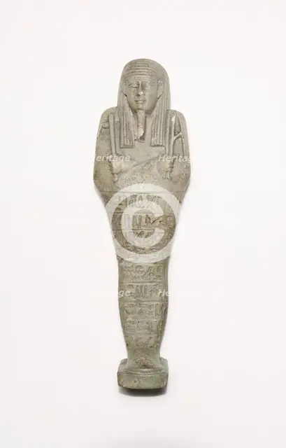Ushabti (Funerary Figurine) of Horudja, Egypt, Late Period, Dynasty 30 (380-343 BCE). Creator: Unknown.