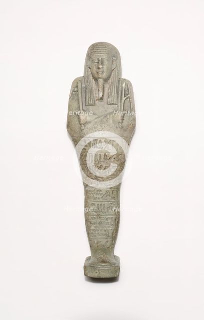 Ushabti (Funerary Figurine) of Horudja, Egypt, Late Period, Dynasty 30 (380-343 BCE). Creator: Unknown.