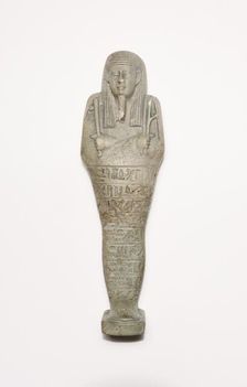 Ushabti (Funerary Figurine) of Horudja, Egypt, Late Period, Dynasty 30 (380-343 BCE). Creator: Unknown
