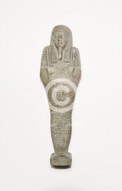 Ushabti (Funerary Figurine) of Horudja, Egypt, Late Period, Dynasty 30 (380-343 BCE). Creator: Unknown.