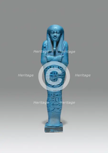 Ushabti (Funerary Figurine) of Psamtek, Egypt, Late Period, Dynasty 26, reign of Amasis (570-526 BCE Creator: Unknown.